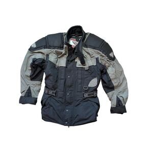 FirstGear Kilimanjaro Hypertex Motorcycle Jacket Men’s L Armored Touring BlkGray
